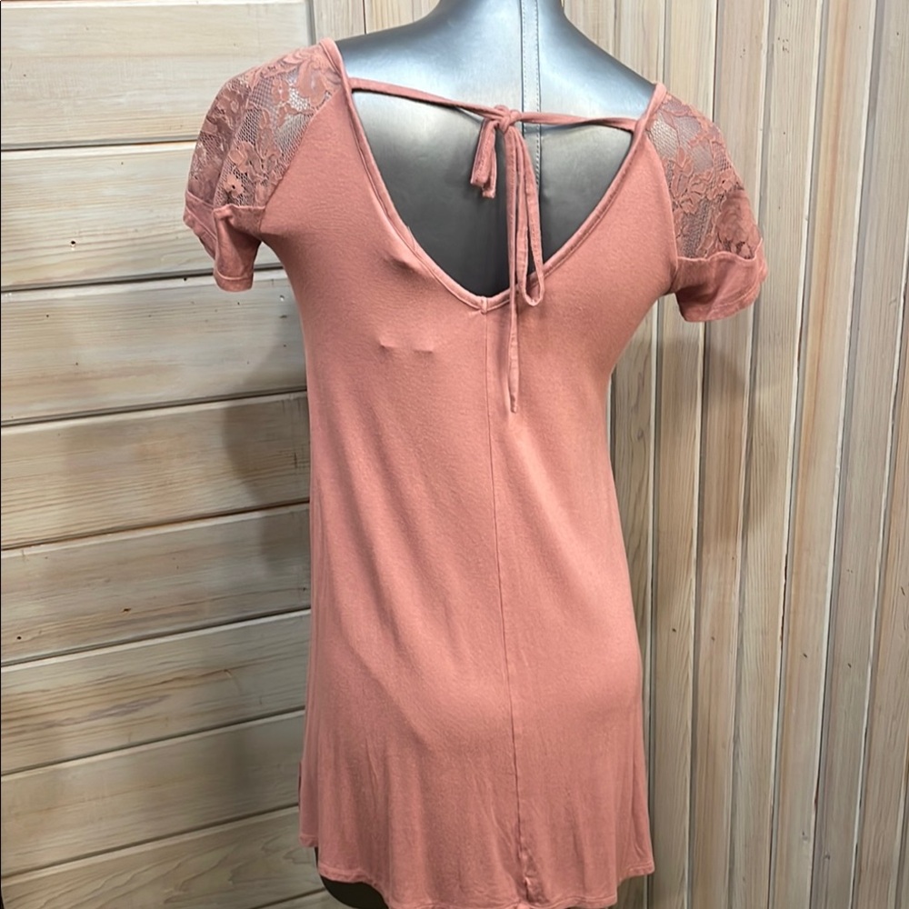Aeropostale Pink Tunic with Criss-Cross Sleeves - Picture 4 of 4